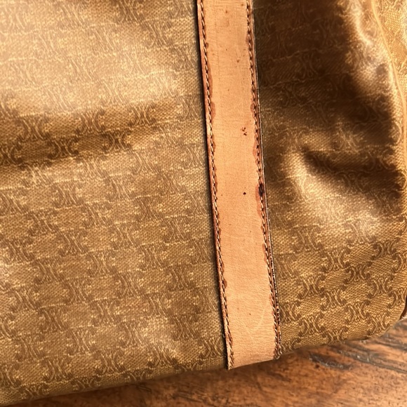 Vintage Celine Macadam Mini Satchel Bag PVC & Leather – Made in Italy - Picture 8 of 14